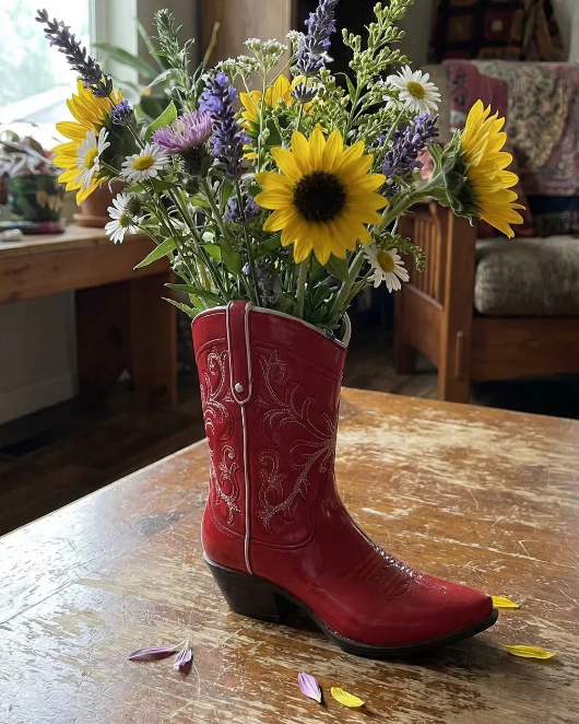 Country Boot Vases