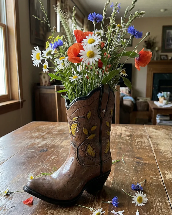 Country Boot Vases