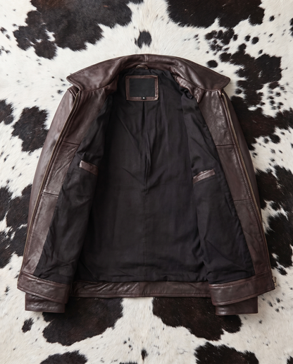 Brown Cow Leather Jacket