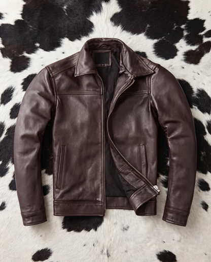 Brown Cow Leather Jacket