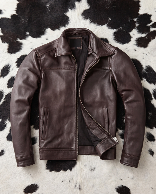 Brown Cow Leather Jacket