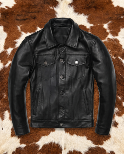 Black Cow Leather Jacket