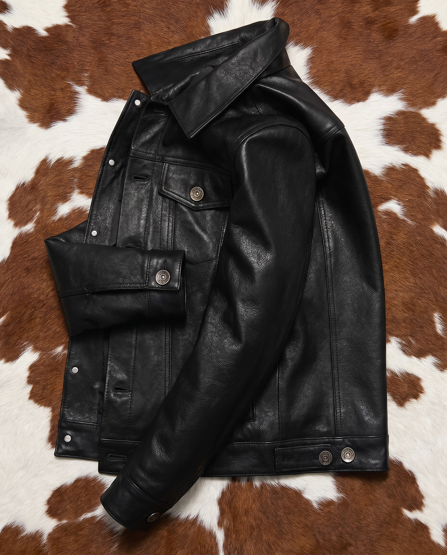 Black Cow Leather Jacket